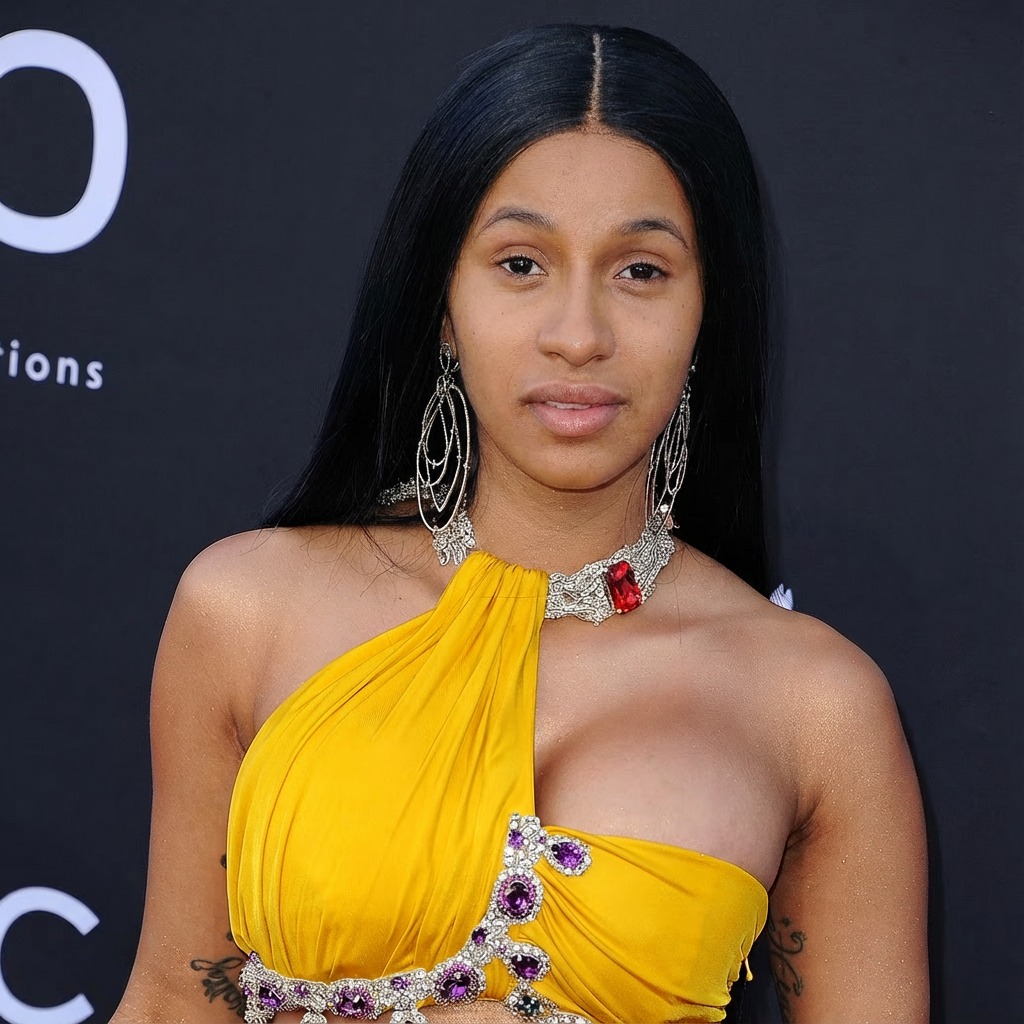 Cardi B no makeup