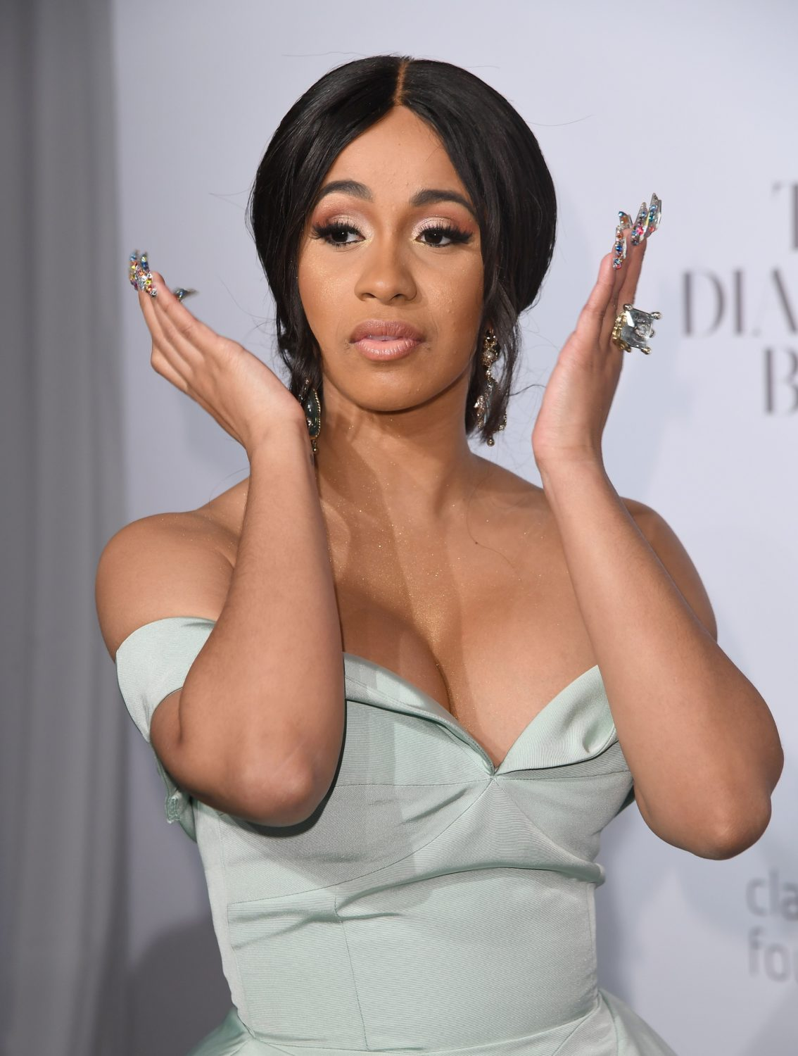 Cardi B with makeup
