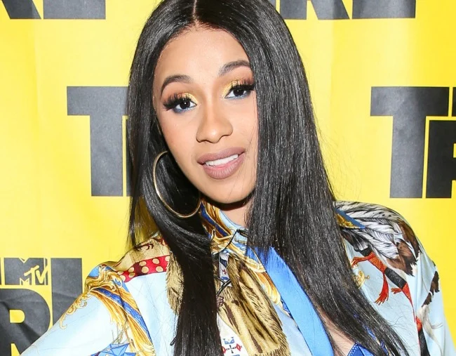 Cardi B with makeup