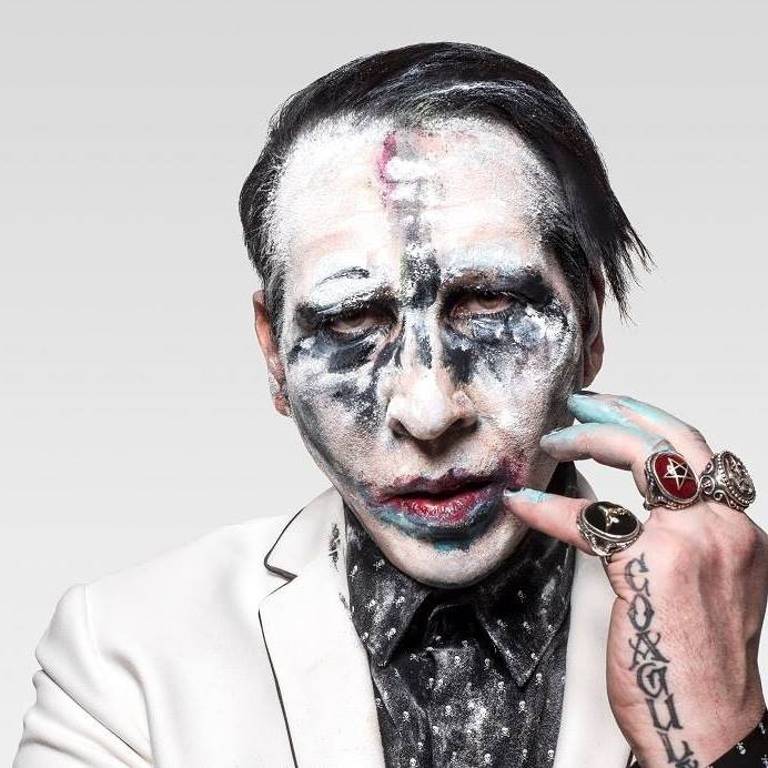 Marilyn Manson with makeup