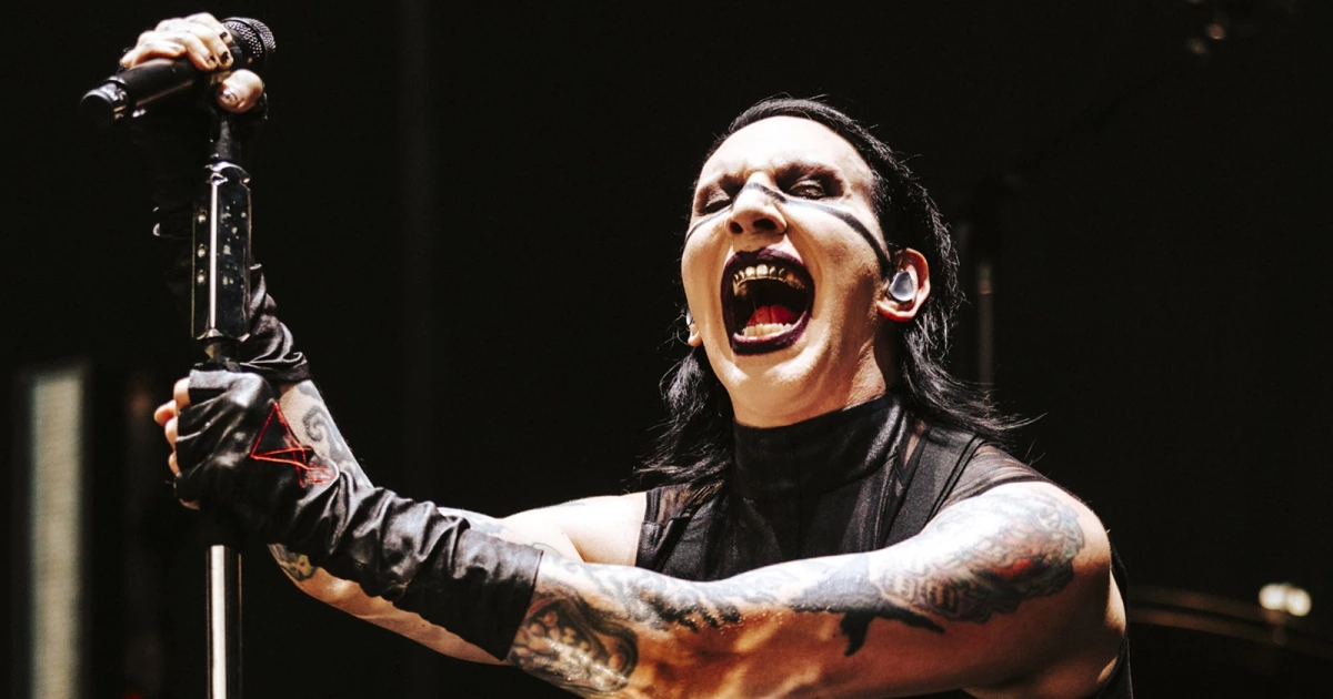 Marilyn Manson with makeup