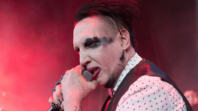 Marilyn Manson with makeup