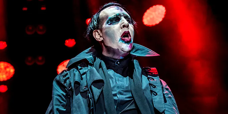 Marilyn Manson with makeup